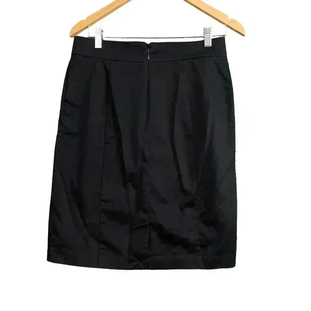 Worthington Black Pencil Skirt Womens Sz 10 Straight‎ Work Casual